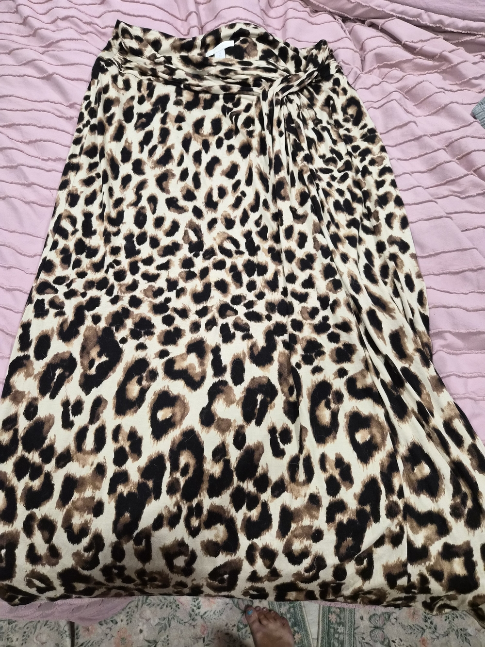 Leopard Print Maxi Skirt - Brown/Black - Chico's Size 2 = Size Large/12